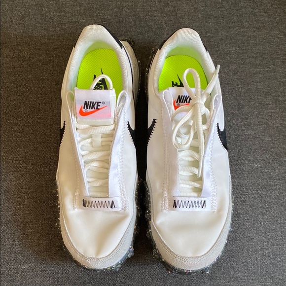 Nike Women's waffle racer crater White and Black Sneakers size 7.5 - Picture 2 of 12